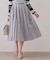 ビット付きダブルプリーツスカート【洗濯機OK／イージーアイロン】
