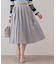 ビット付きダブルプリーツスカート【洗濯機OK／イージーアイロン】