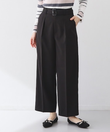 ストレッチワイドストレートパンツ/セットアップ対応【洗濯機OK/吸水速乾】