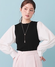 シャーリングドッキングニット【洗濯機OK】