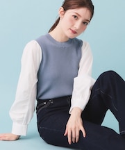 シャーリングドッキングニット【洗濯機OK】