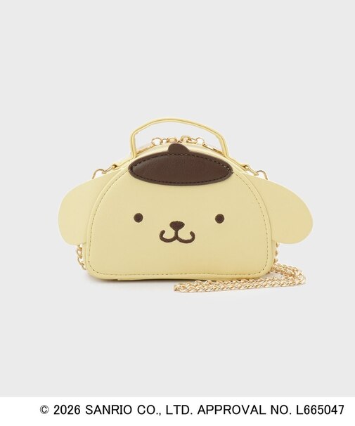 ◆【ポムポムプリン】2WAYミラー付きバニティーポーチ