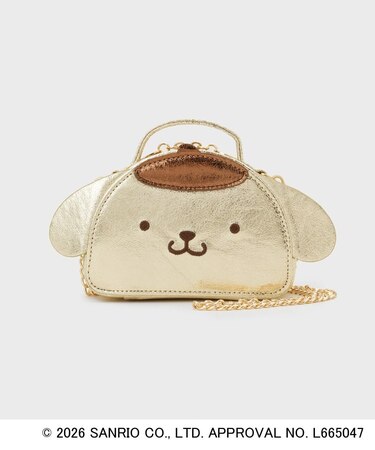 ◆【ポムポムプリン】2WAYミラー付きバニティーポーチ