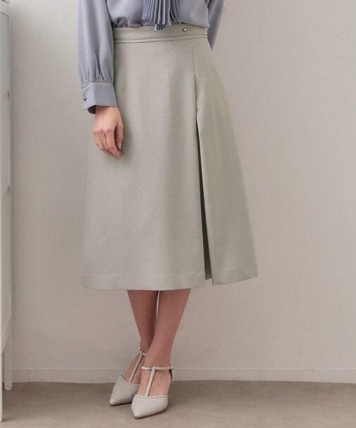 セットアップ対応 アシメタックAラインスカート【洗濯機OK・防シワ】