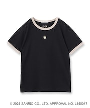 【ポムポムプリン】リンガーベロアTシャツ【洗濯機OK】