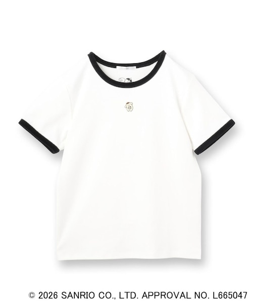 【ポムポムプリン】リンガーベロアTシャツ【洗濯機OK】