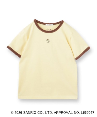 【ポムポムプリン】リンガーベロアTシャツ【洗濯機OK】