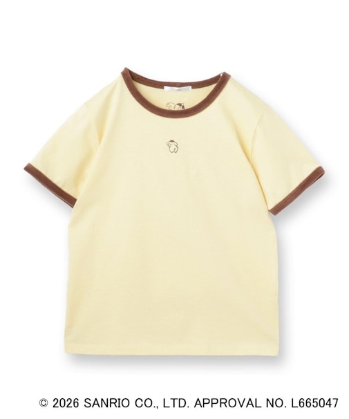 【ポムポムプリン】リンガーベロアTシャツ【洗濯機OK】