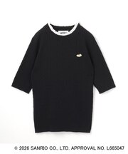 【ポムポムプリン】フリルケーブルニット【洗濯機OK・抗ピリング】