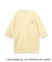 【ポムポムプリン】フリルケーブルニット【洗濯機OK・抗ピリング】