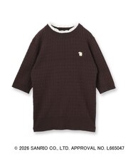 【ポムポムプリン】フリルケーブルニット【洗濯機OK・抗ピリング】