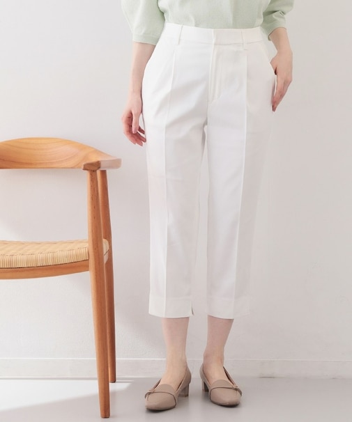 コンパクトストレッチカプリパンツ【洗濯機OK/吸水速乾/接触冷感/透け防止】