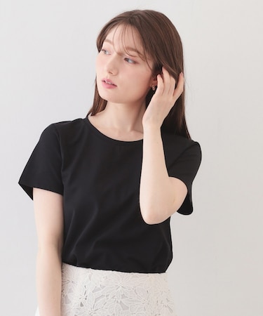 薄手なのに透けにくい！ベーシックTシャツ【洗濯機OK/接触冷感/吸水速乾/透け防止/UVケア】《S～3L/6col》