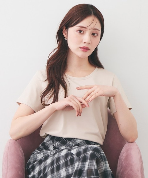薄手なのに透けにくい！ベーシックTシャツ【洗濯機OK/接触冷感/吸水速乾/透け防止/UVケア】《S～3L/6col》