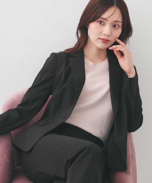 ストレッチテーラードジャケット/セットアップ対応可【洗濯機OK/接触冷感/吸水速乾/イージーアイロン】《XS～3L》