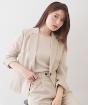 ストレッチテーラードジャケット/セットアップ対応可【洗濯機OK/接触冷感/吸水速乾/イージーアイロン】《XS~3L》