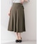 麻調ツイルラップ風プリーツスカート【洗濯機OK/イージーアイロン/防シワ】