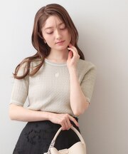 UVケア バイカラーケーブルニット【洗濯機OK】《6col》