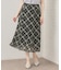 バイアスチェックマーメイドフレアスカート【洗濯機OK／イージーアイロン／防シワ】