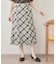 バイアスチェックマーメイドフレアスカート【洗濯機OK／イージーアイロン／防シワ】