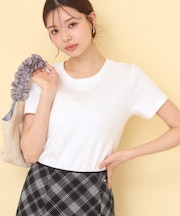 リボンテープロゴTシャツ【洗濯機OK/接触冷感/UVケア】