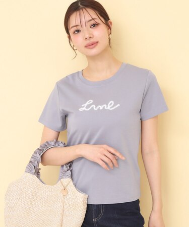 リボンテープロゴTシャツ【洗濯機OK/接触冷感/UVケア】