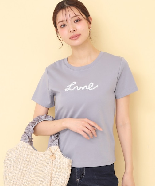 リボンテープロゴTシャツ【洗濯機OK/接触冷感/UVケア】