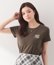 【接触冷感】エンブレムロゴ刺繍Tシャツ《UVケア/洗濯機OK》