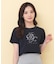 【接触冷感】ビッグロゴ刺繍ビジュー付きTシャツ《洗濯機OK／UVケア》