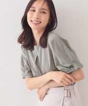 【吸水速乾】ストライプ調デザインスリーブトップス《洗濯機OK》