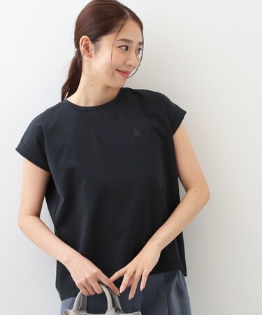 【接触冷感／UV】ワンポイント刺繍Tシャツ《7col／XS~3L／洗濯機OK》