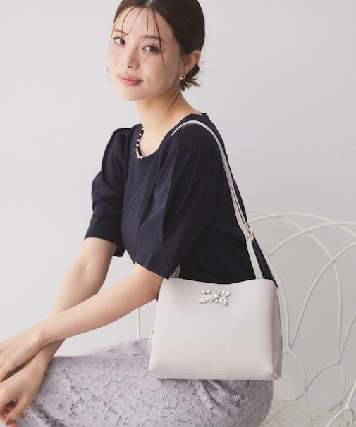 【軽量】ビジュー付きミニショルダー
