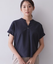 【大人気により追加生産】タックスキッパーブラウス《接触冷感/吸水速乾/洗濯機OK/イージーアイロン/防シワ/XS-3L》