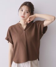 【大人気により追加生産】タックスキッパーブラウス《接触冷感/吸水速乾/洗濯機OK/イージーアイロン/防シワ/XS-3L》