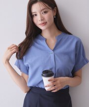 【大人気により追加生産】タックスキッパーブラウス《接触冷感/吸水速乾/洗濯機OK/イージーアイロン/防シワ/XS-3L》