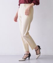 【着丈が選べる】ウォームストレッチテーパードパンツ《XS-トールL/吸湿発熱/ストレッチ/洗濯機OK》