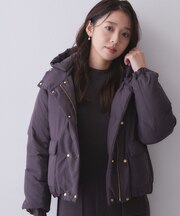河田ダウンリバーシブルショートコート【洗濯機OK/撥水】