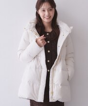 河田ダウン2wayミドルコート【洗濯機OK/静電気防止(裏地)/撥水/XS-3L】