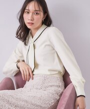 【11col/XS-3L】ビジュー付きアソートボウタイニット《洗濯機OK》