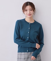 【6col/XS-3L】配色刺繍カーディガン《洗濯機OK》