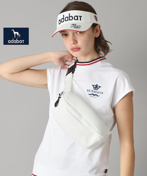 【新レーベル ADABAT NAVY】ハニカムメッシュボディーバッグ