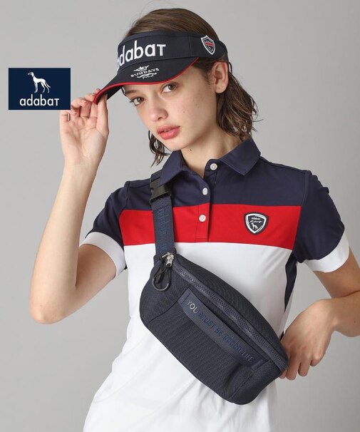 【新レーベル ADABAT NAVY】ハニカムメッシュボディーバッグ