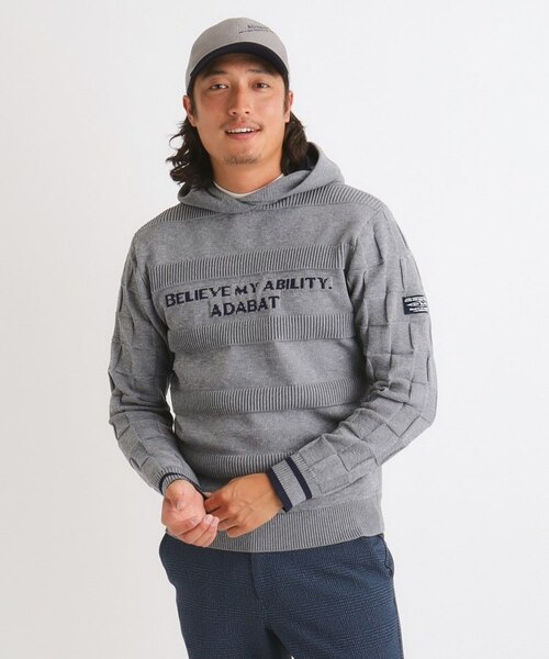 【アダバット】人気刻印ロゴマーク×ラインデザイン 長袖ゴルフダウンジャケットM アダバット】人気刻印ロゴマーク×ラインデザイン 長袖ゴルフ
