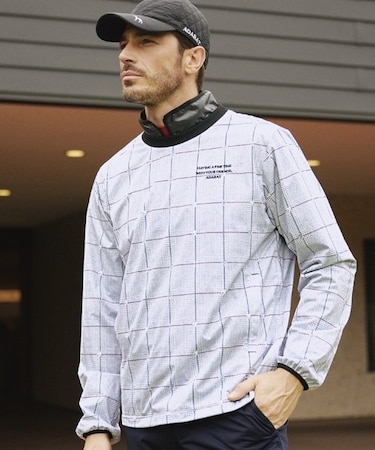 【撥水／防風/セットアイテム】グレンチェックデザイン ライトアウター