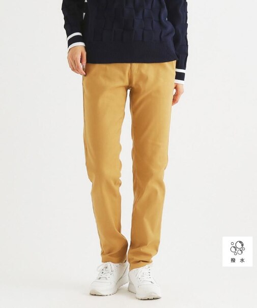 【撥水加工】ラインデザイン ストレッチパンツ