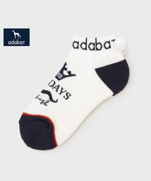 【新レーベル ADABAT NAVY】ボンボンベリーショートソックス