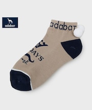 【新レーベル ADABAT NAVY】ボンボンベリーショートソックス