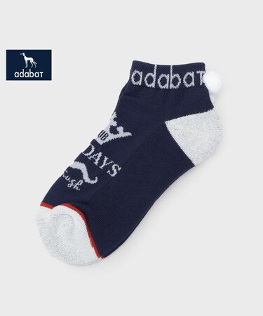 【新レーベル ADABAT NAVY】ボンボンベリーショートソックス