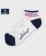 【新レーベル ADABAT NAVY】アンクルロゴベリーショートソックス