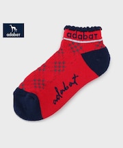 【新レーベル ADABAT NAVY】アンクルロゴベリーショートソックス